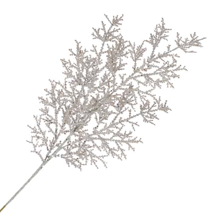 SPRAY CYPRESS 28"SILVER GLITTER Christmas Forever
