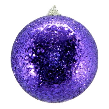BALL GLITTER 100MM PURPLE