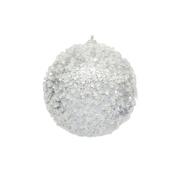 BALL GLITTER & ICE 110MM SILVER