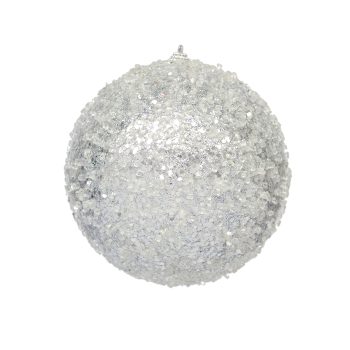 BALL GLITTER & ICE 150MM SILVER