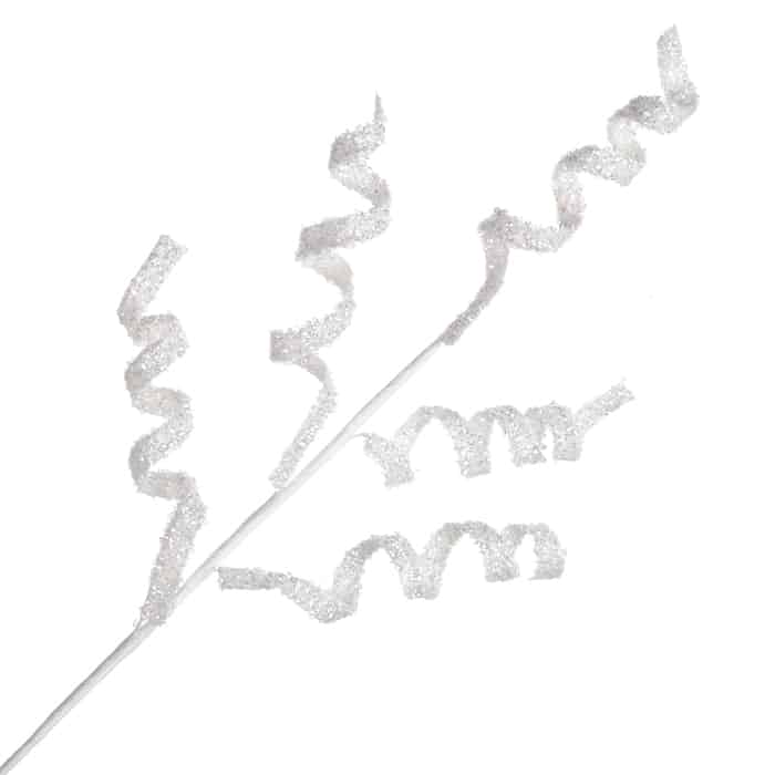SPRAY SWIRL 28"x5 WHITE GLITTER Christmas Forever