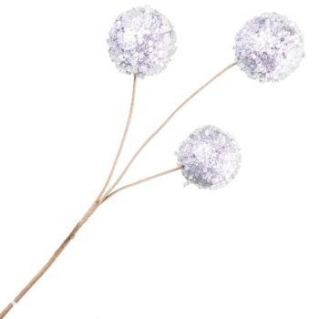 BALL PICK 13"X3 SILVER W/ICE & GLITTER