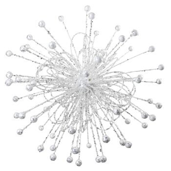 ORN STAR BURST 16" W/ WHITE GLTR