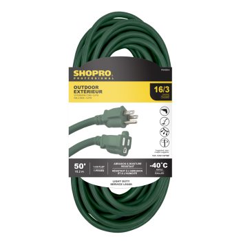 OUTDOOR EXTENSION CORD GREEN 50' 16/3