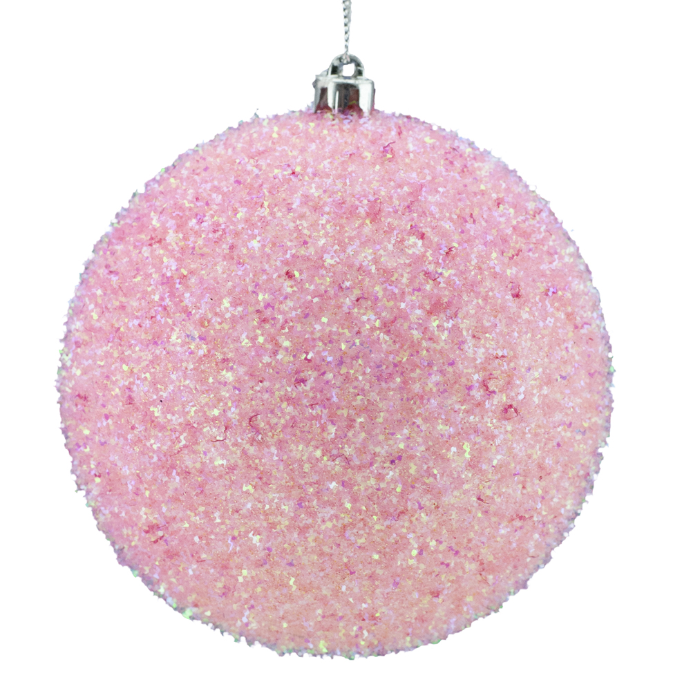 BALL PINK 100MM 3D IRR GLITTER Christmas Forever
