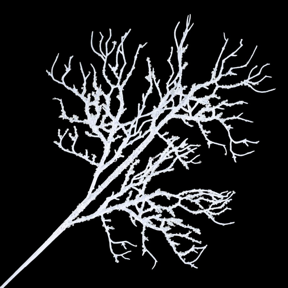 SPRAY CORAL ICE 24" WHITE/ICE GLITTER