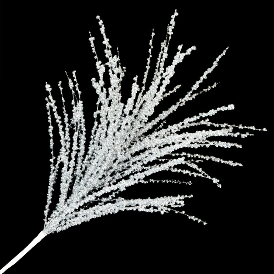 SPRAY FIREWORKS 24" SILVER GLTR W/ MINI BALL FLOCKING