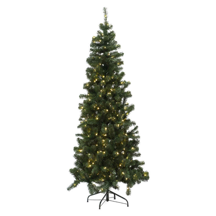 TREE SLIM PVC PINE 6.5'/550T 300L-LED - Christmas Forever