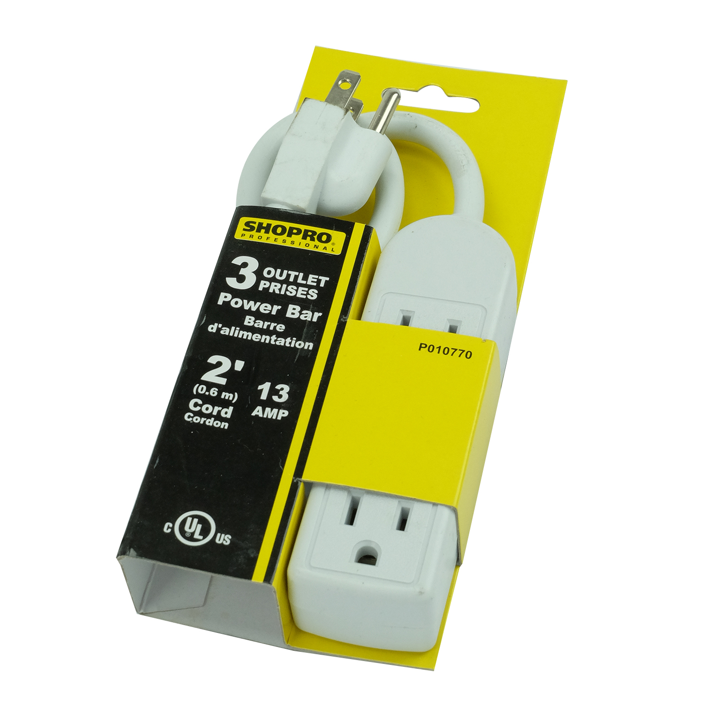 POWER BAR 3 OUTLET 125V/1625W/13A 2FT CORD Christmas Forever