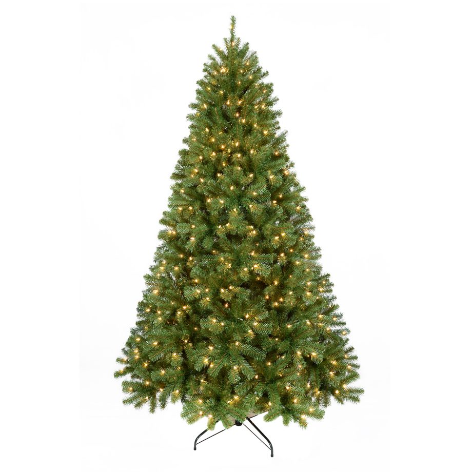TREE DELUXE PVC PINE 7.5'/1346T 550-LED WARM WHITE LIGHTS