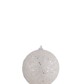 BALL GLITTER & ICE 90MM WHITE