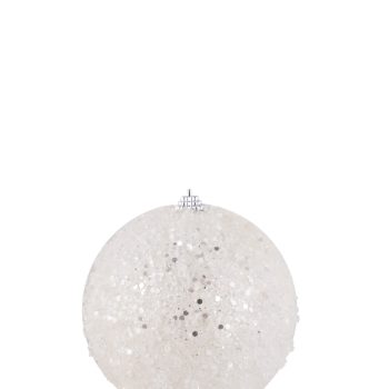 BALL GLITTER & ICE 110MM WHITE