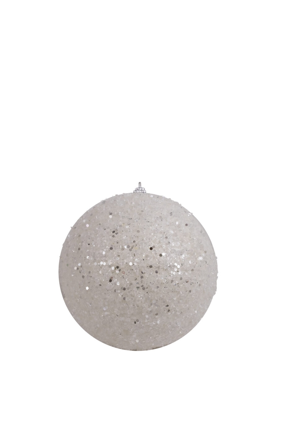 BALL GLITTER & ICE 150MM WHITE
