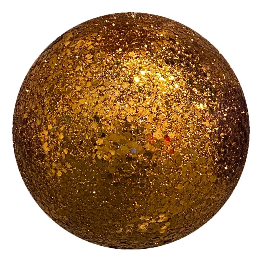 BALL GLITTER 120MM COPPER