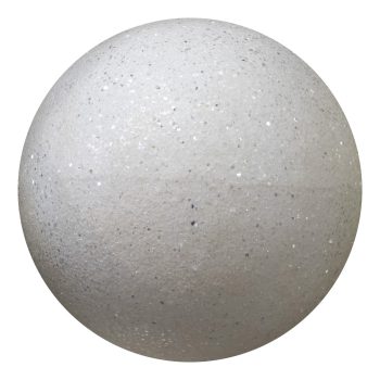 BALL GLITTER 120MM WHITE