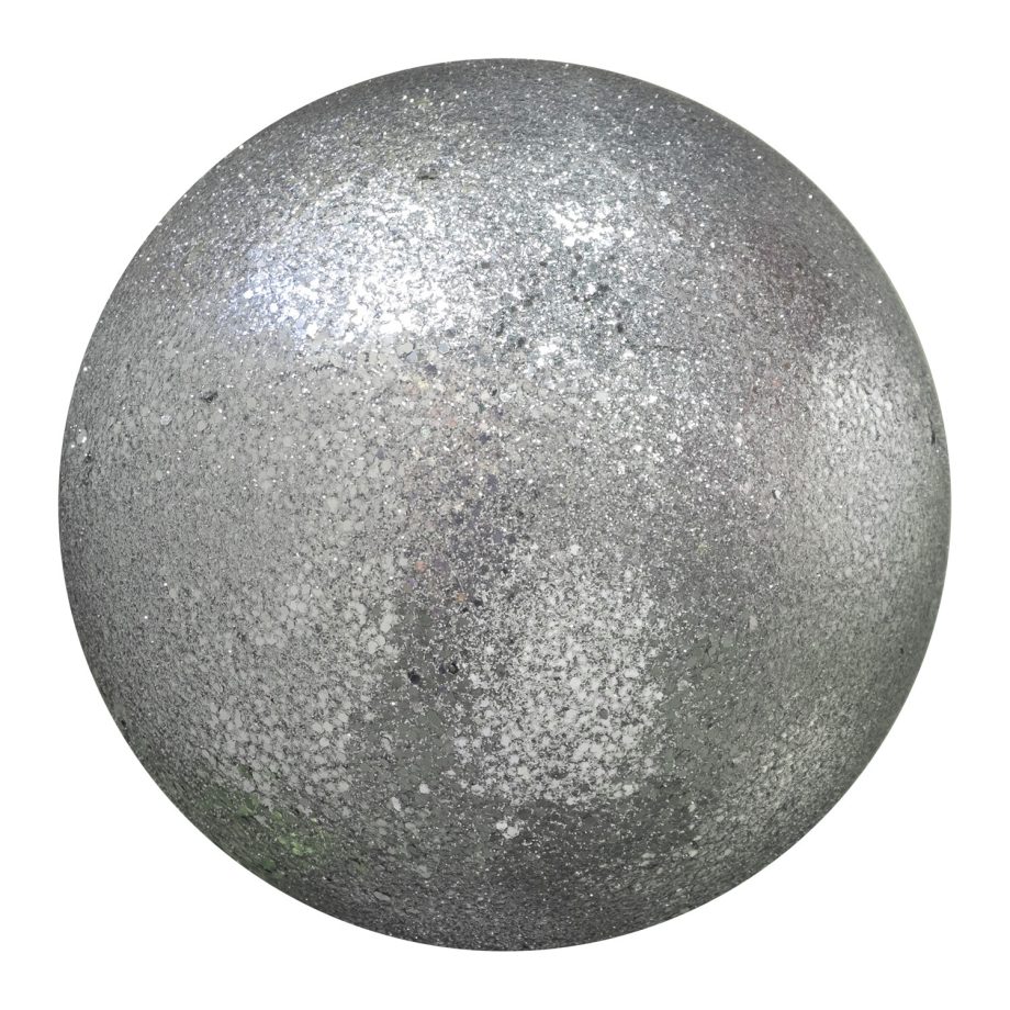 BALL GLITTER 200MM SILVER