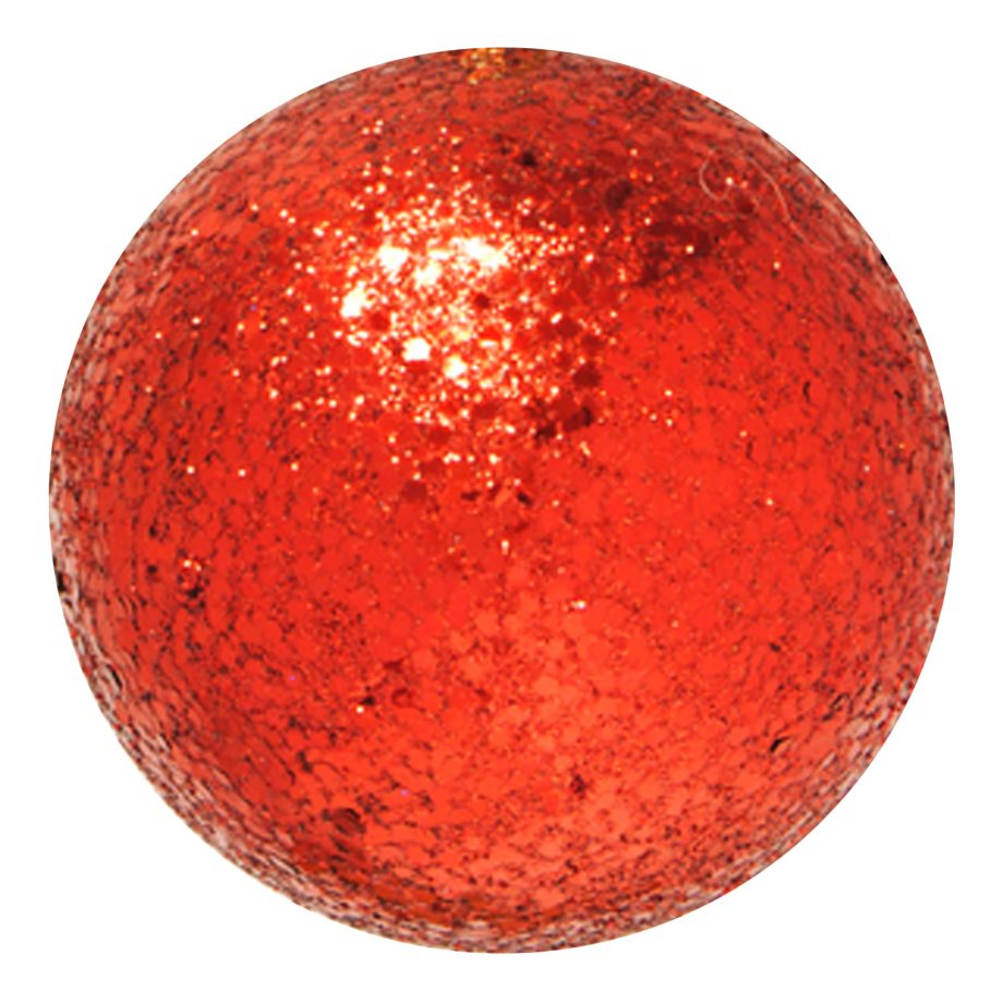 BALL GLITTER 200MM RED