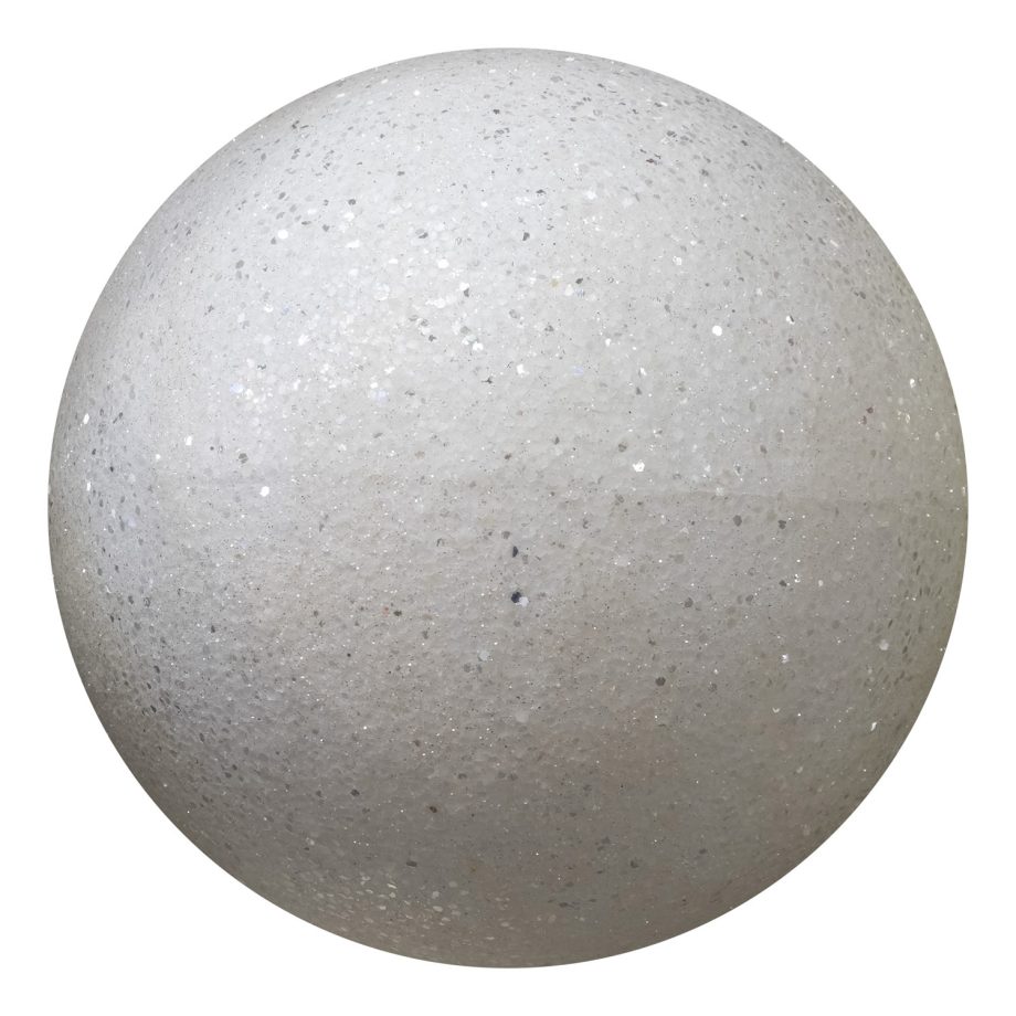 BALL GLITTER 200MM WHITE