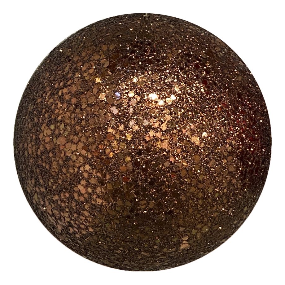BALL GLITTER 100MM CHOCOLATE