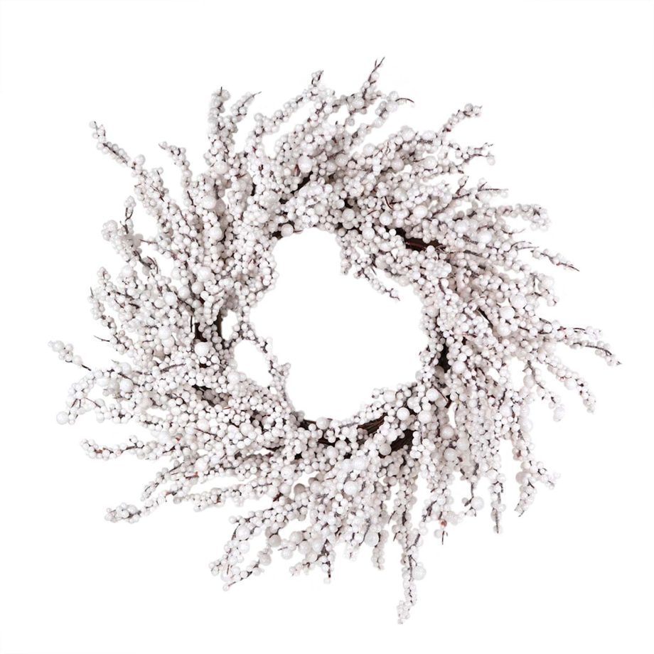 WREATH BERRY 20" WHITE SNOW BERRY