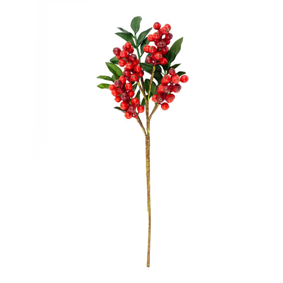 PICK BERRY 13.5" RED W/ LEAVES