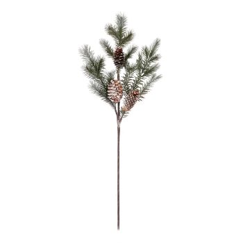 SPRAY PINE 24" FLOCKED W/ 3 CONES