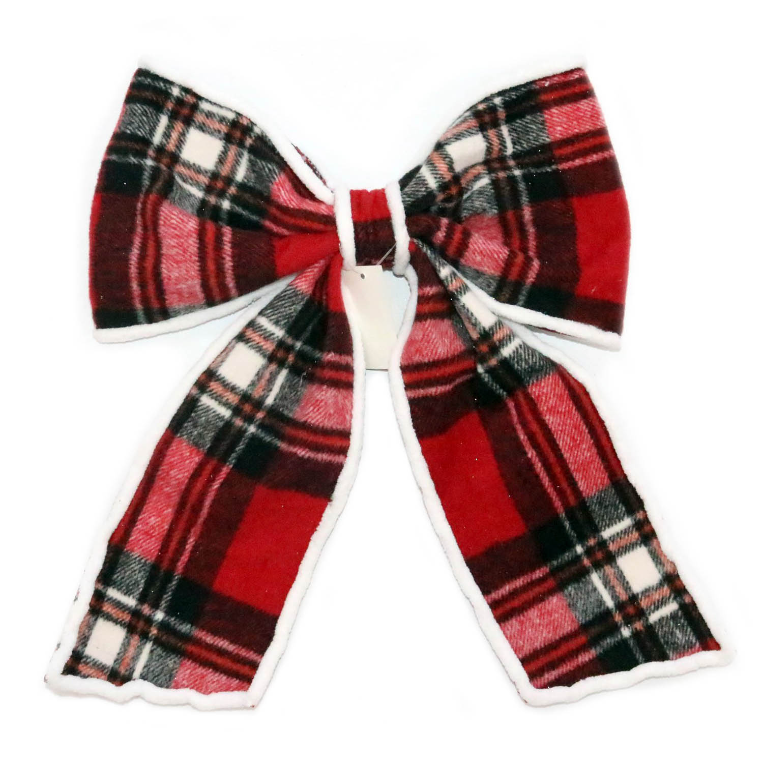 BOW RED/ BLACK/ WHITE PLAID 11" X14"