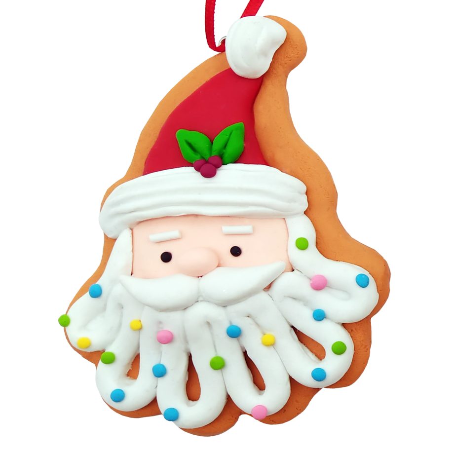 ORN GINGERBREAD SANTA RESIN 3"X4"