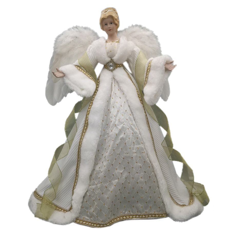 ANGEL TREE TOP 24" IVORY/GOLD