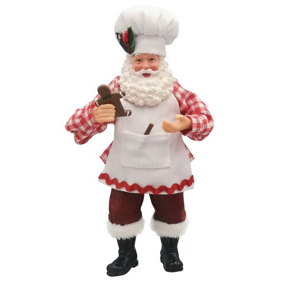 SANTA STANDING 08" BAKER HOLDING GINGERBREAD