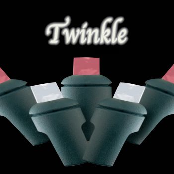 LIGHT LED O/D CONICAL 70L RED/ COOL WHITE TWINKLE