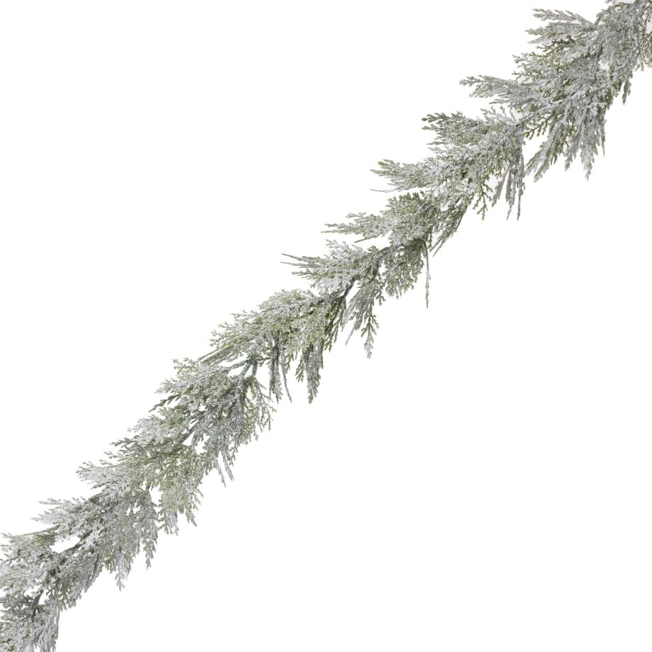 GARLAND FROSTED CYPRESS 6 FT