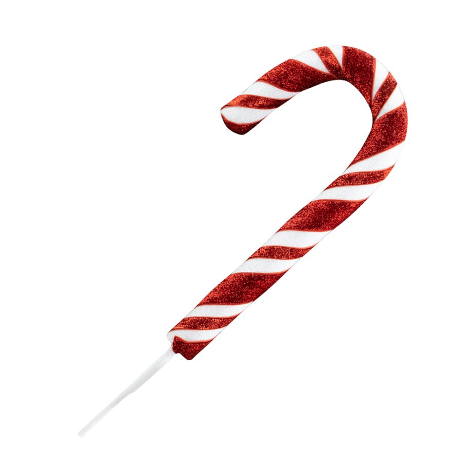 SPRAY CANDY CANE STICK 15" RED/WHITE