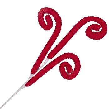 SPRAY 34" CURL X 3 KNITTED FABRIC RED