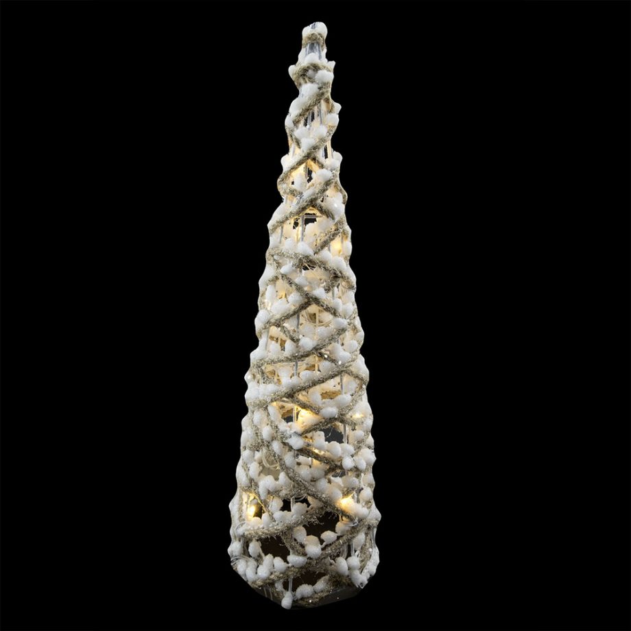 CONE TREE ROPE 20" LED W/ ZIGZAG ROPE B/O
