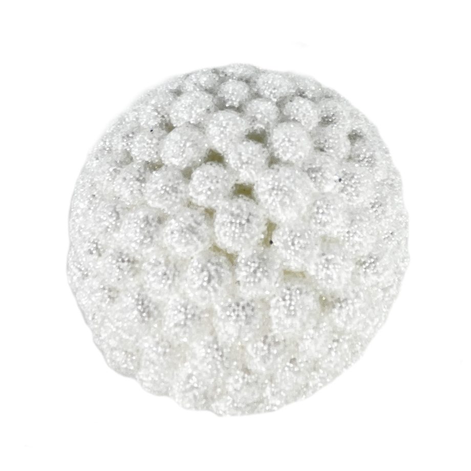 BALL BERRY ICED 3" WHITE/ ICE GLITTER