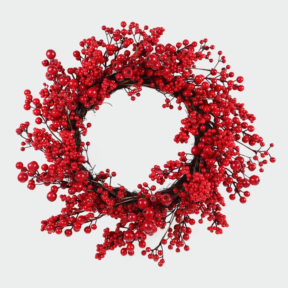 WREATH BERRY 24" RED MIXED BERRIES