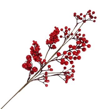 SPRAY BERRY 28" RED MIXED BERRIES