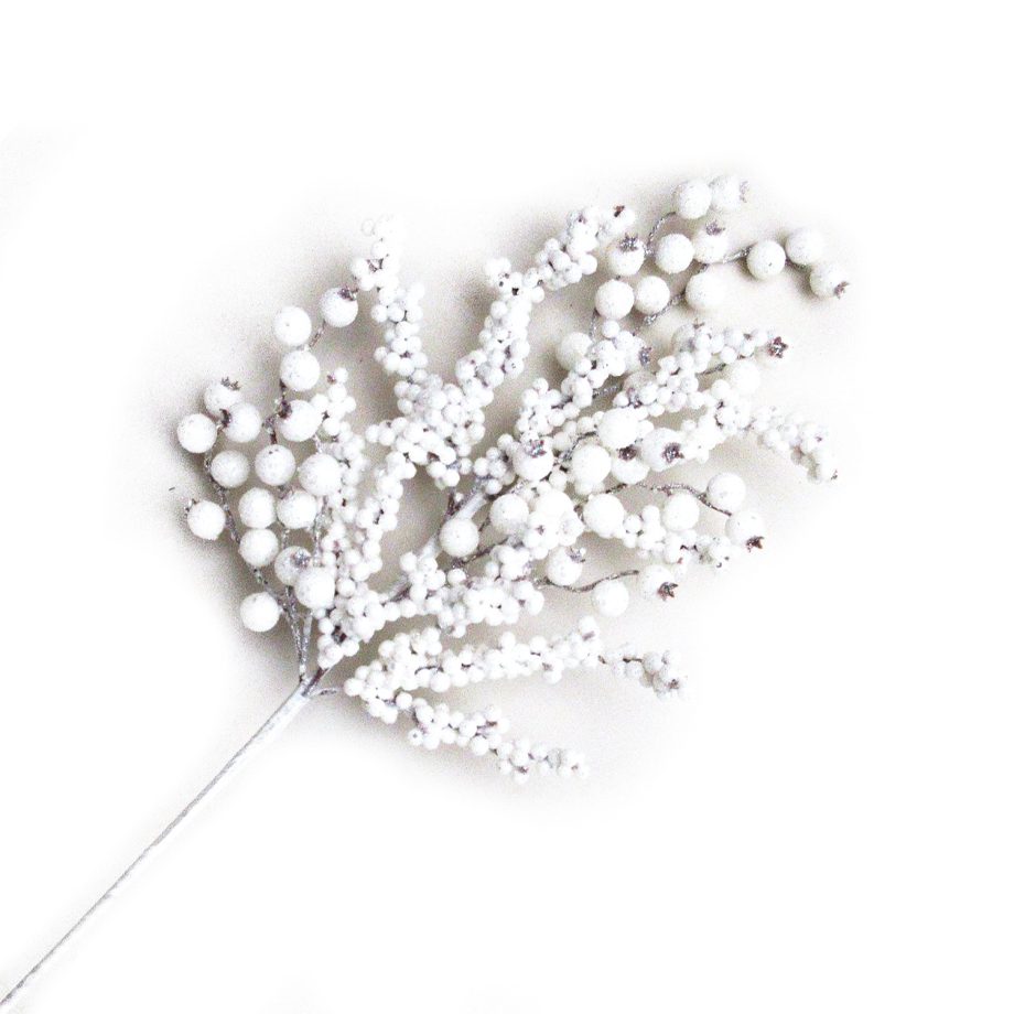 SPRAY BERRY 24" WHITE MIXED BERRY W/ GLTR