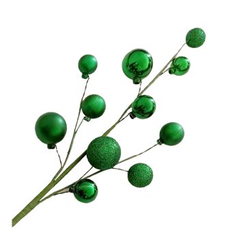 BALL SPRAY 23"X11 GREEN SHINY/ MATTE /GLITTER