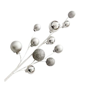 BALL SPRAY 23"X11 SILVER SHINY/ MATTE / GLITTER