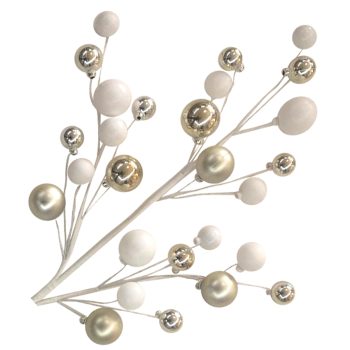 BALL SPRAY 31"X27 WHITE/ CHAMP SHINY/ MATTE