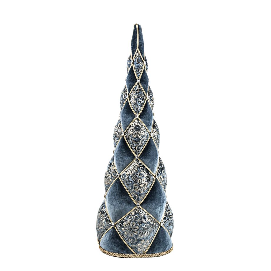 CONE WITH INTRICATE EMBROIDERY REGAL BLUE 31"