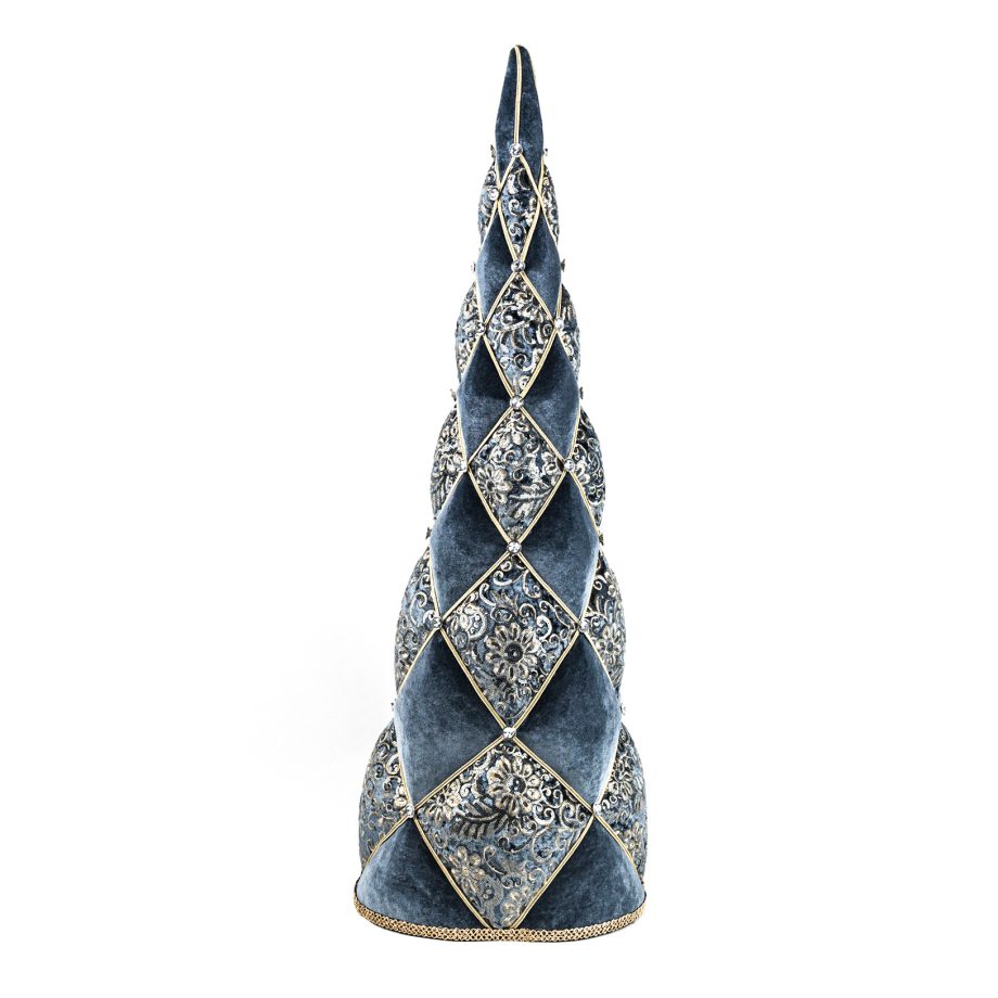 CONE WITH INTRICATE EMBROIDERY REGAL BLUE 38"