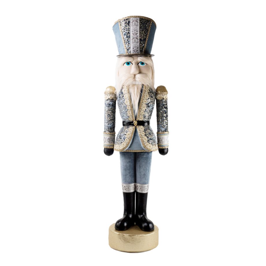 NUTCRACKER 60" REGAL BLUE FABRIC W/ INTRICATE EMBROIDERY