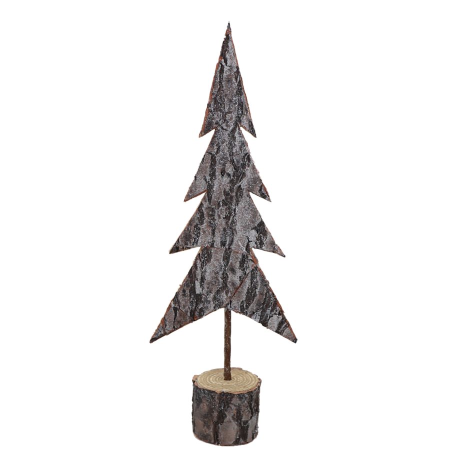 TREE WOOD LOOK 12" NATURAL FROSTED