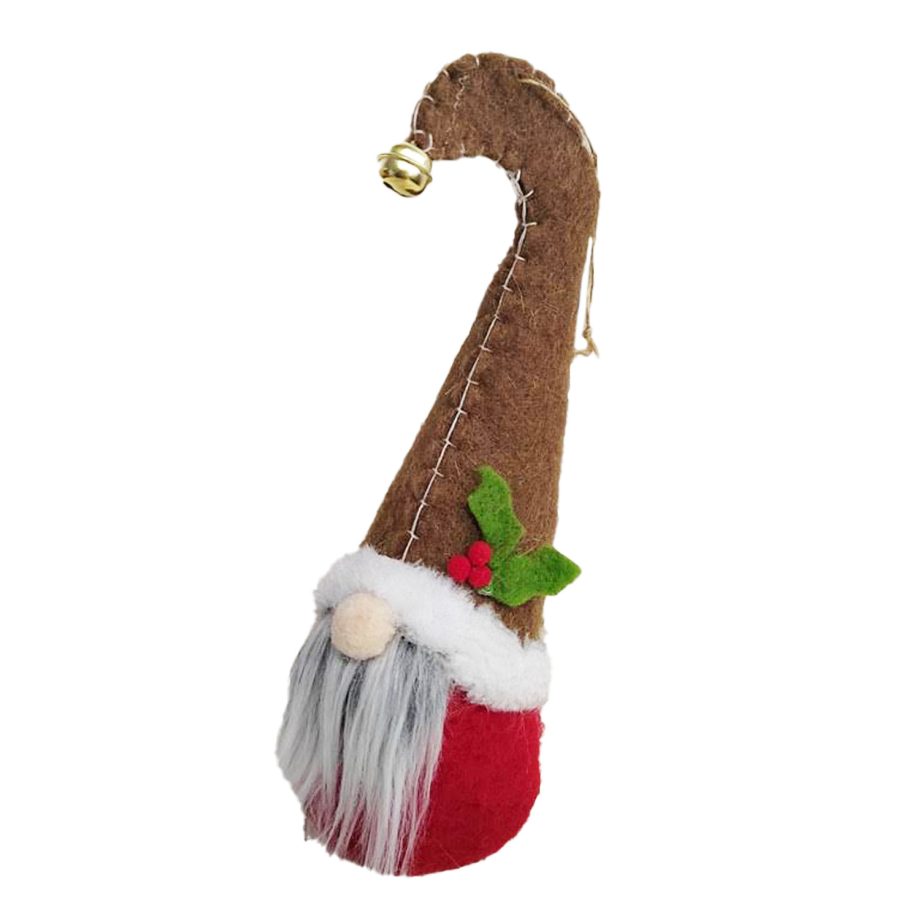 GNOME STANDING WOOL 8.5" REDW/ BROWN HAT