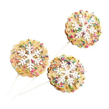 SPRAY GINGERBREAD COOKIES 15.5" LIGHT BROWN