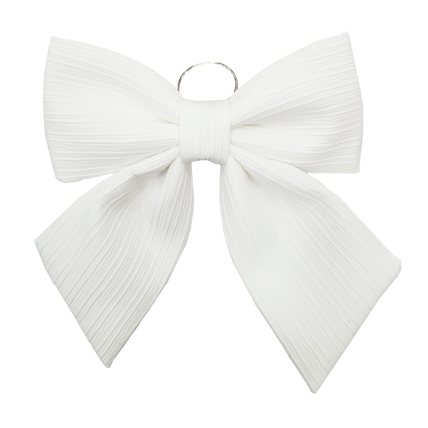 BOW SPONGE/FABRIC 13.5" WHITE