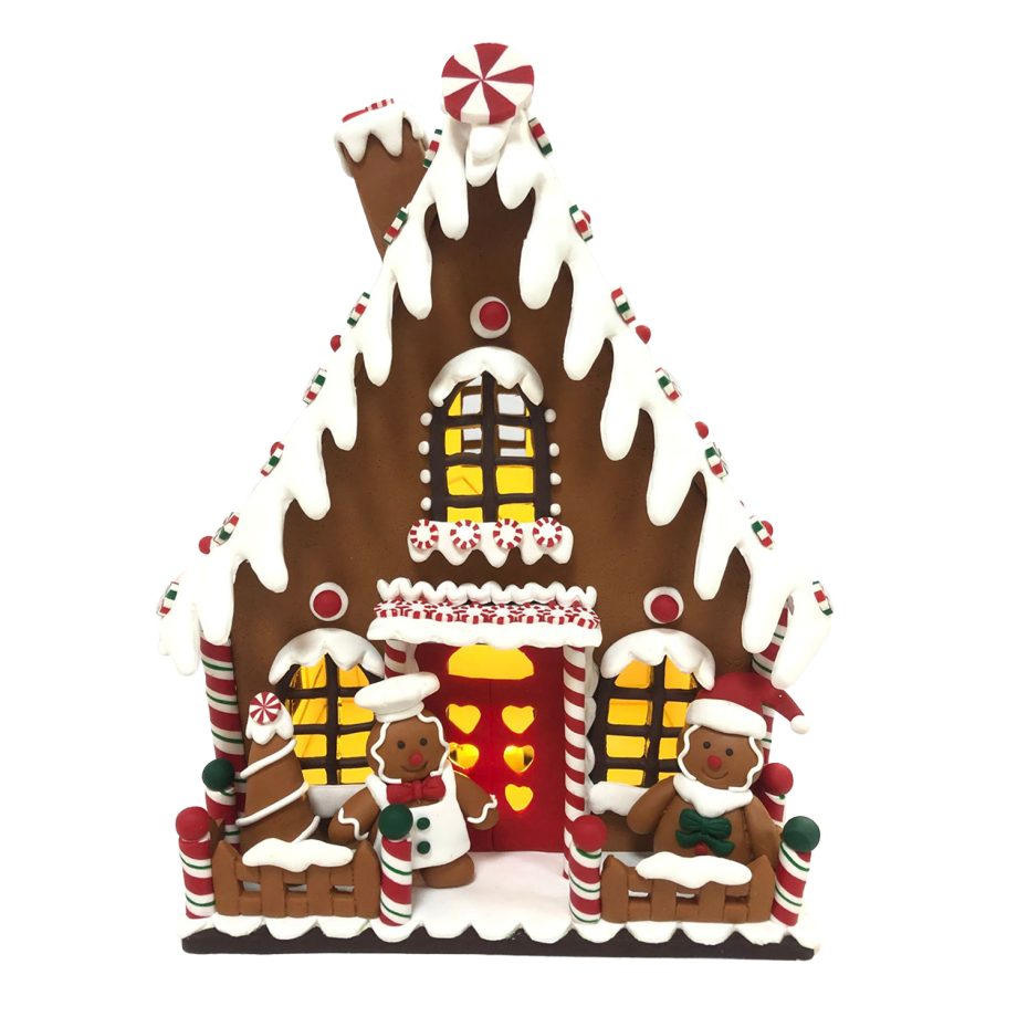 GINGERBREAD HOUSE WITH LED CLAY DOUGH 9.5"